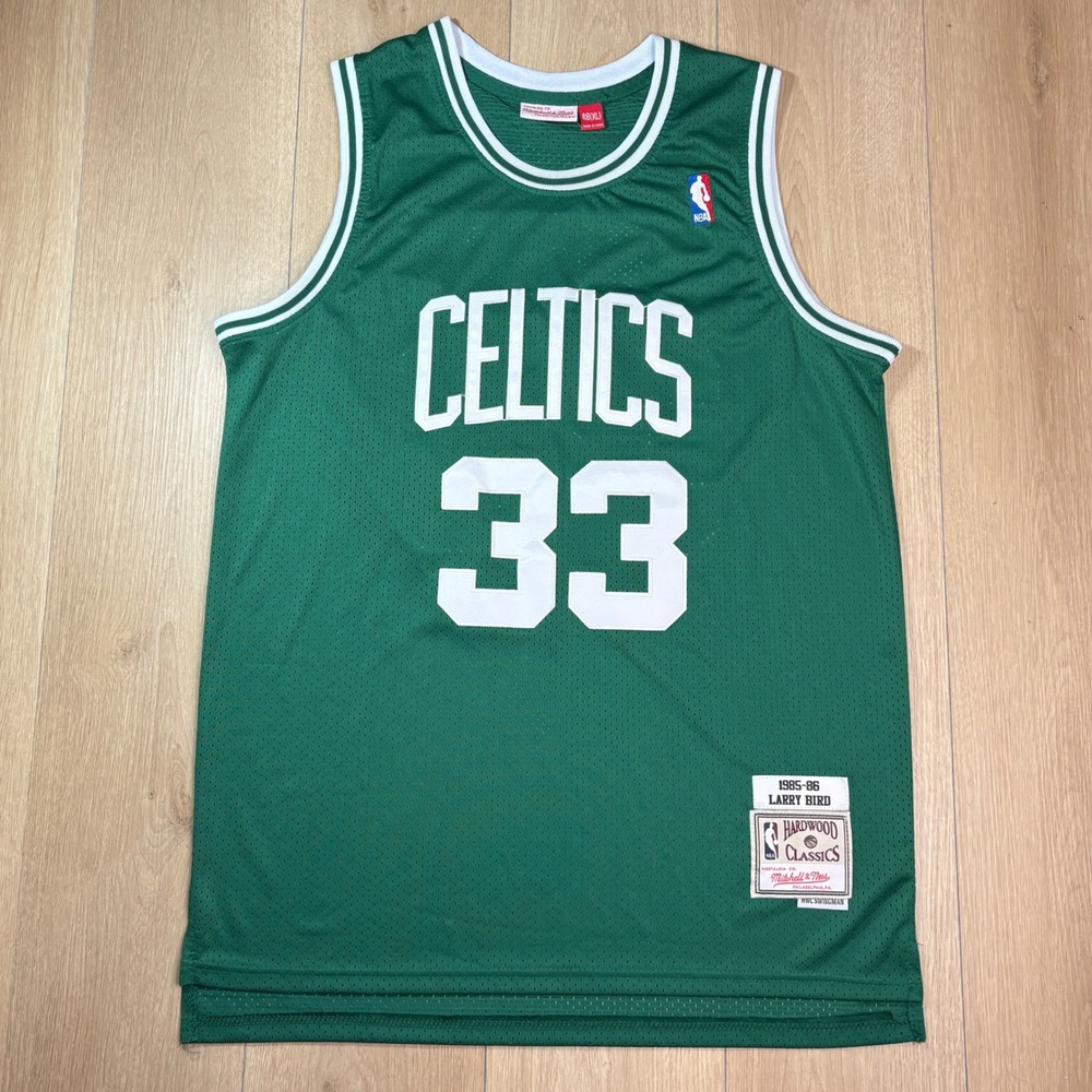 Mitchell & Ness Larry Bird 33 Boston Celtics 1985-86 Swingman Jersey Green XL 48